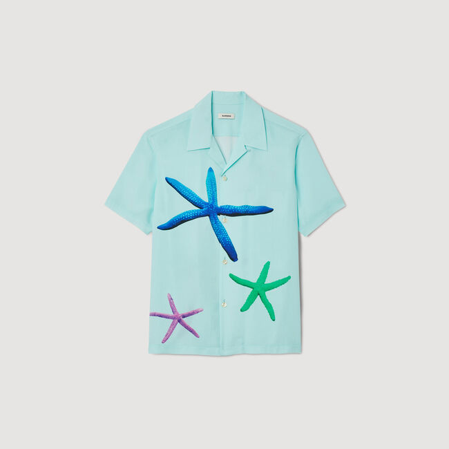 Camicia con stampa stelle marine
