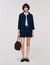 Cappotto con fasce in pelle