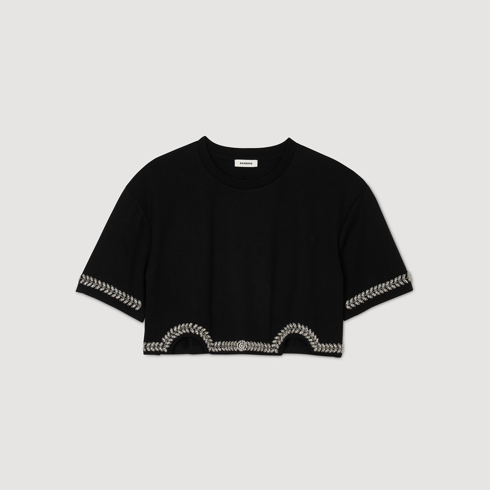 T-shirt corta glitterata