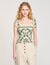 Top a punto smock stampa floreale