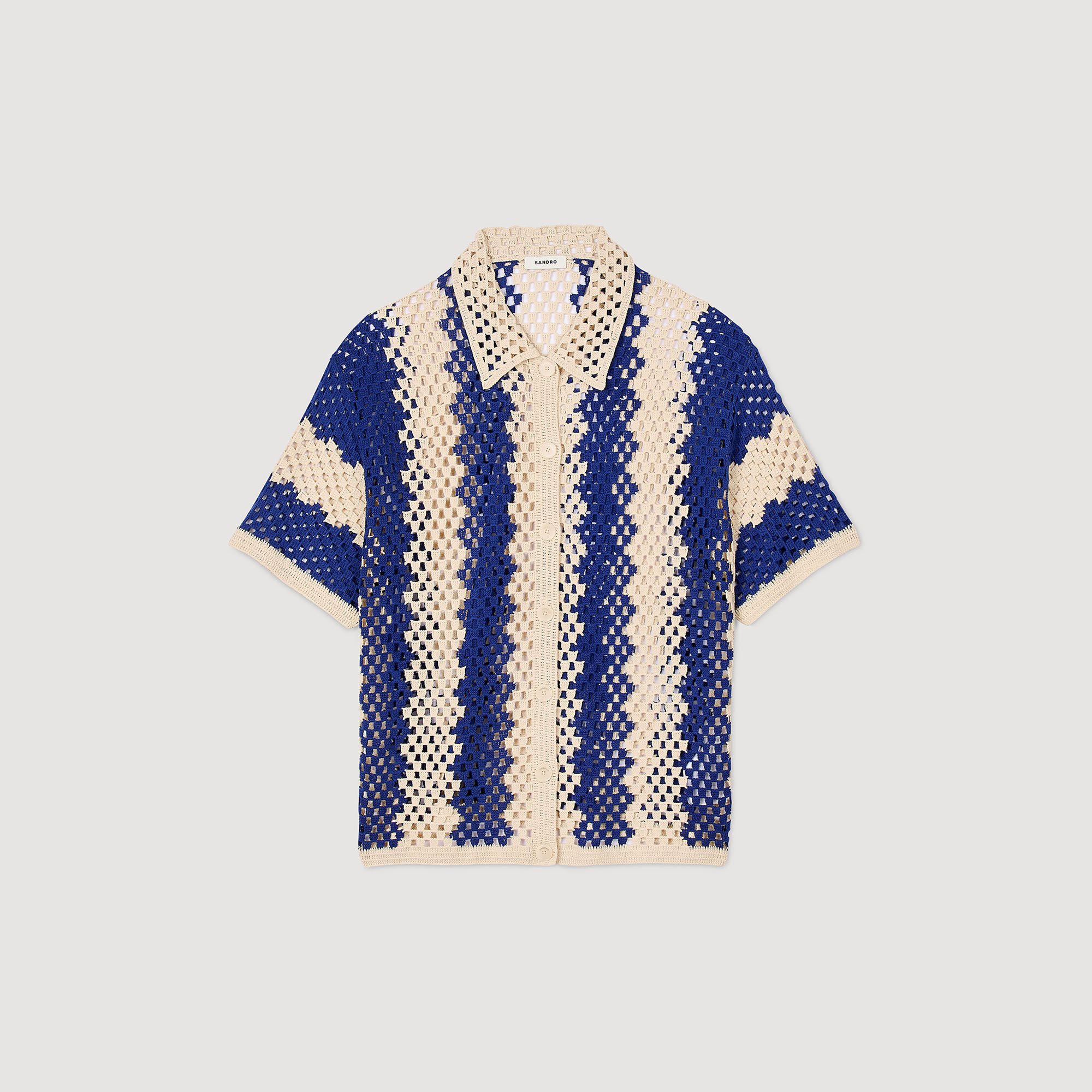 Cardigan in maglia bicolore
