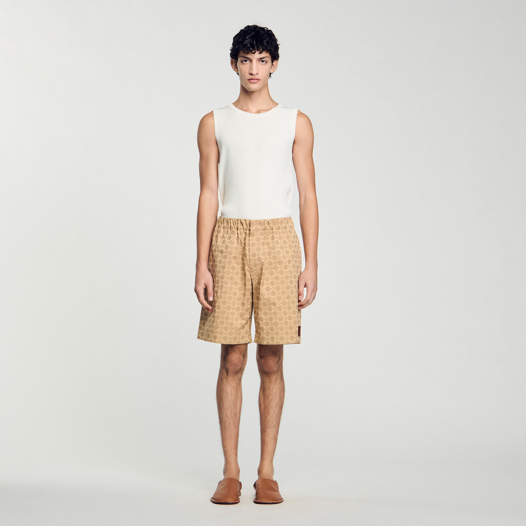 Shorts in jacquard Square Cross