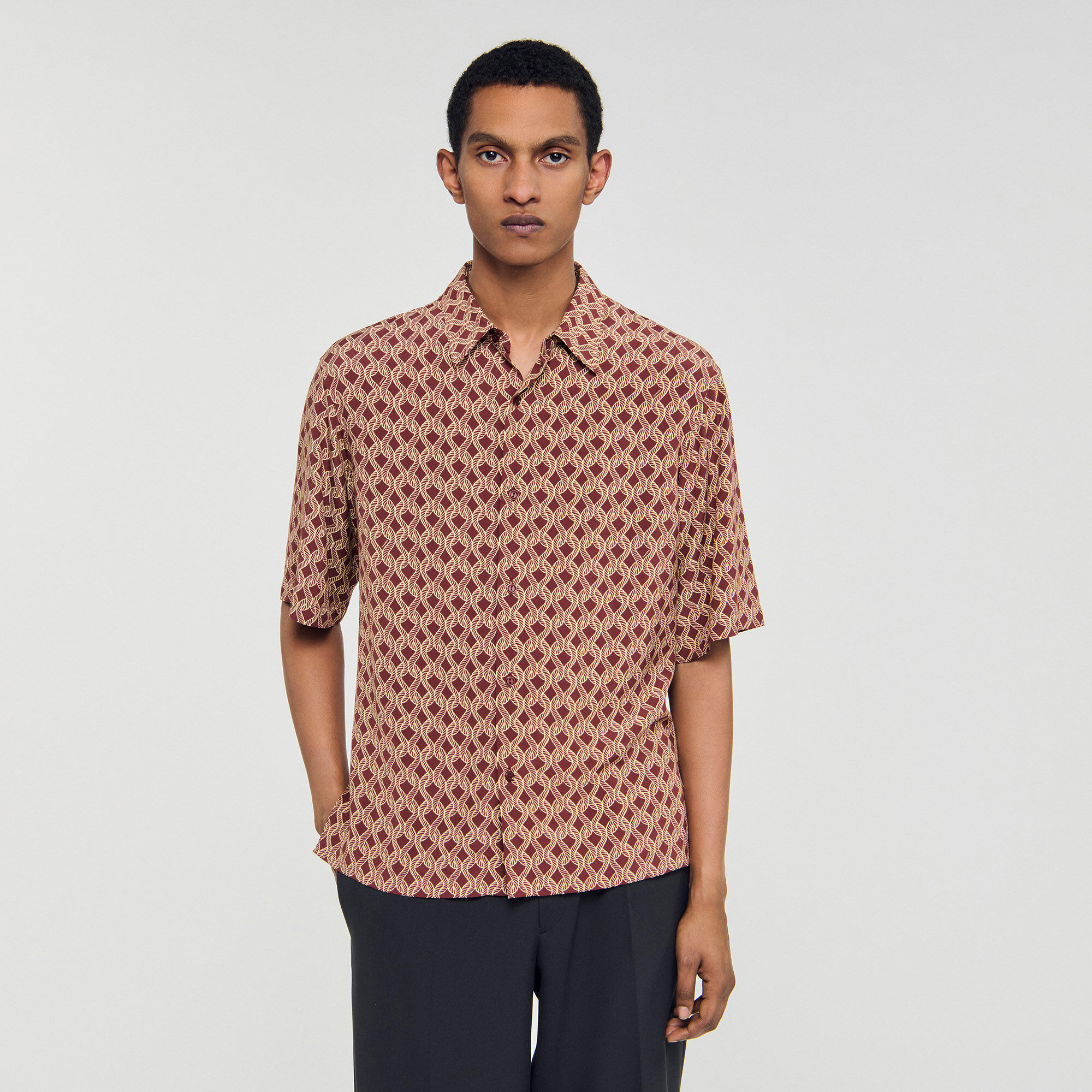 Camicia con stampa a corda