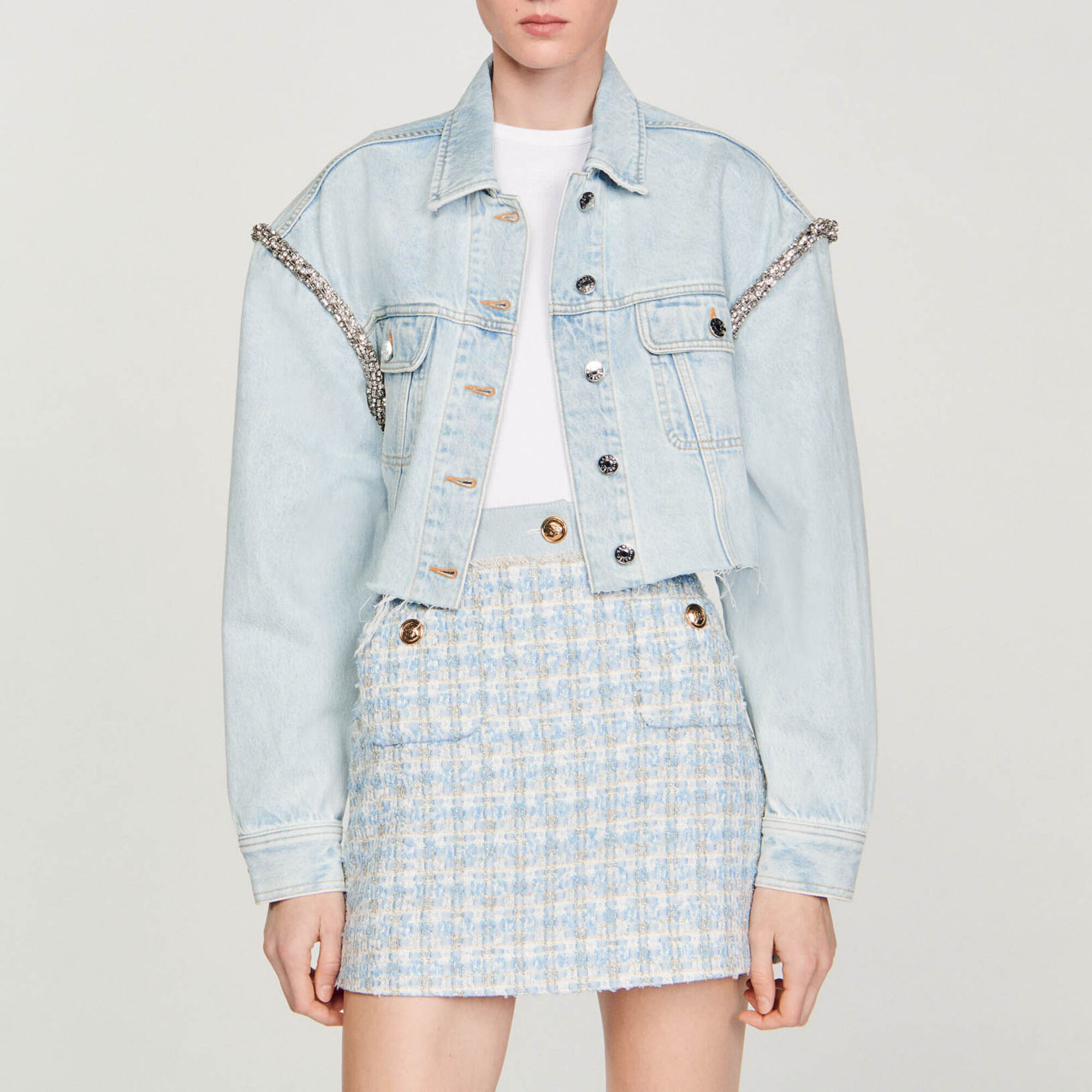 Gonna corta in tweed