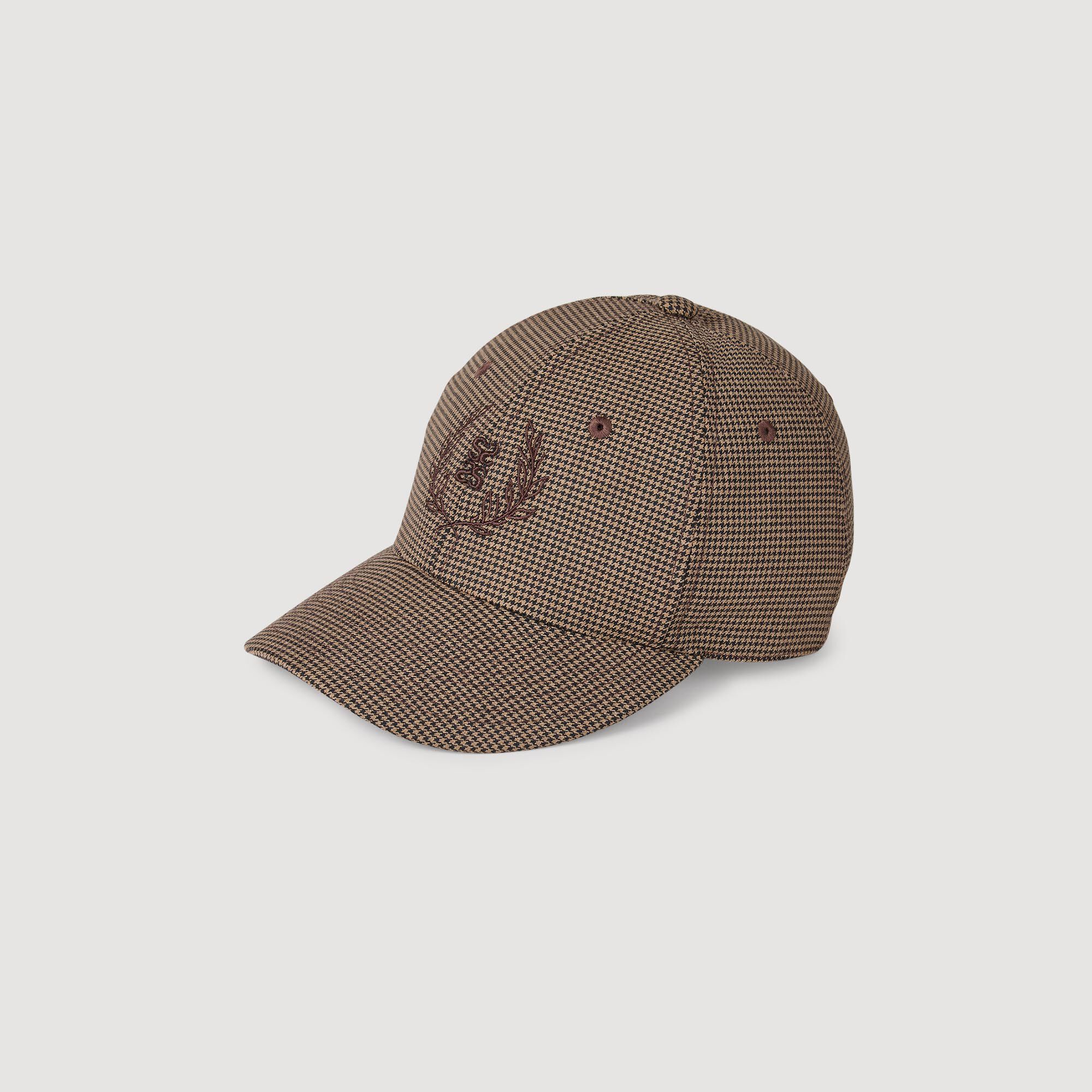 Cappellino stampa pied de poule