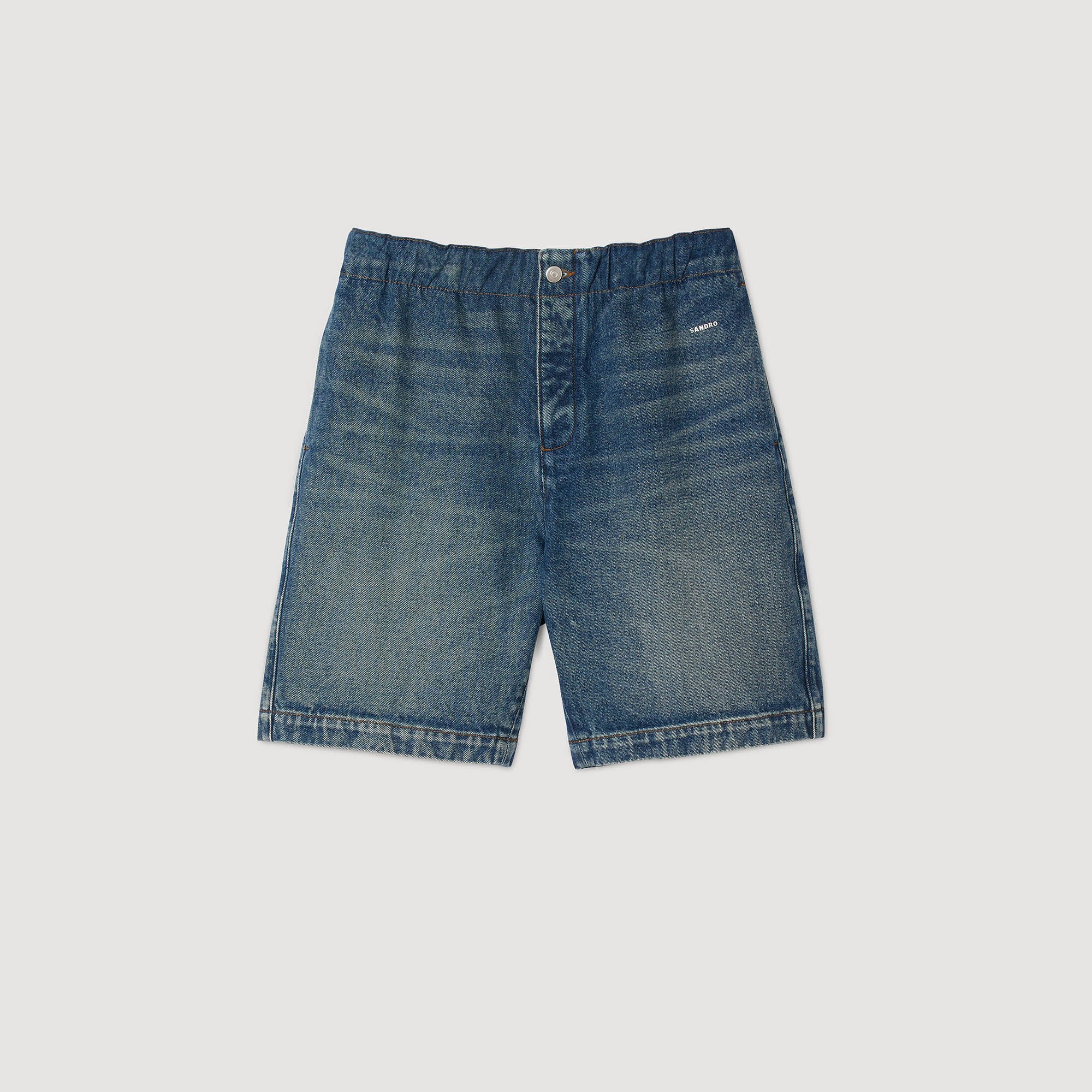 Shorts in denim elasticizzato