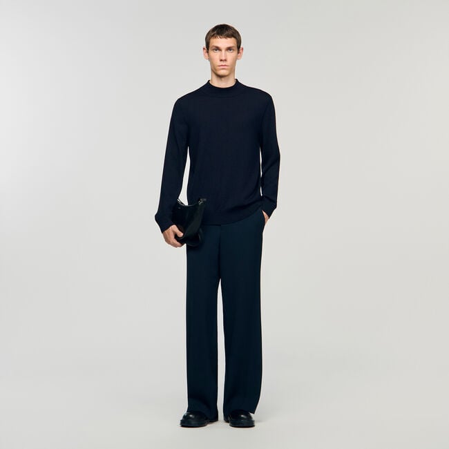 Maglione in lana a collo alto