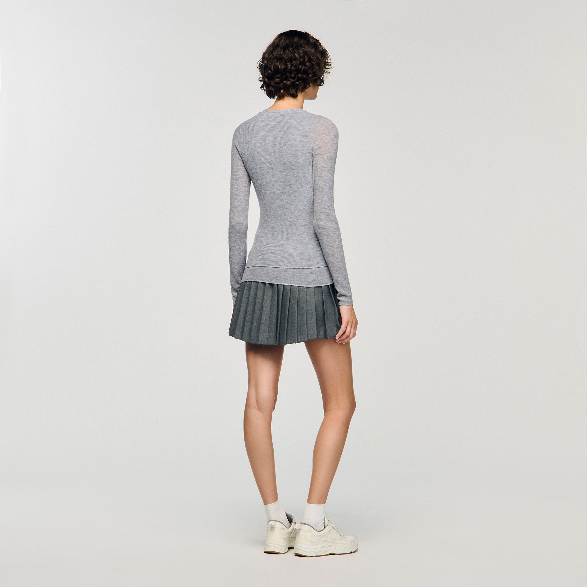 Maglione trompe l'œil in lana