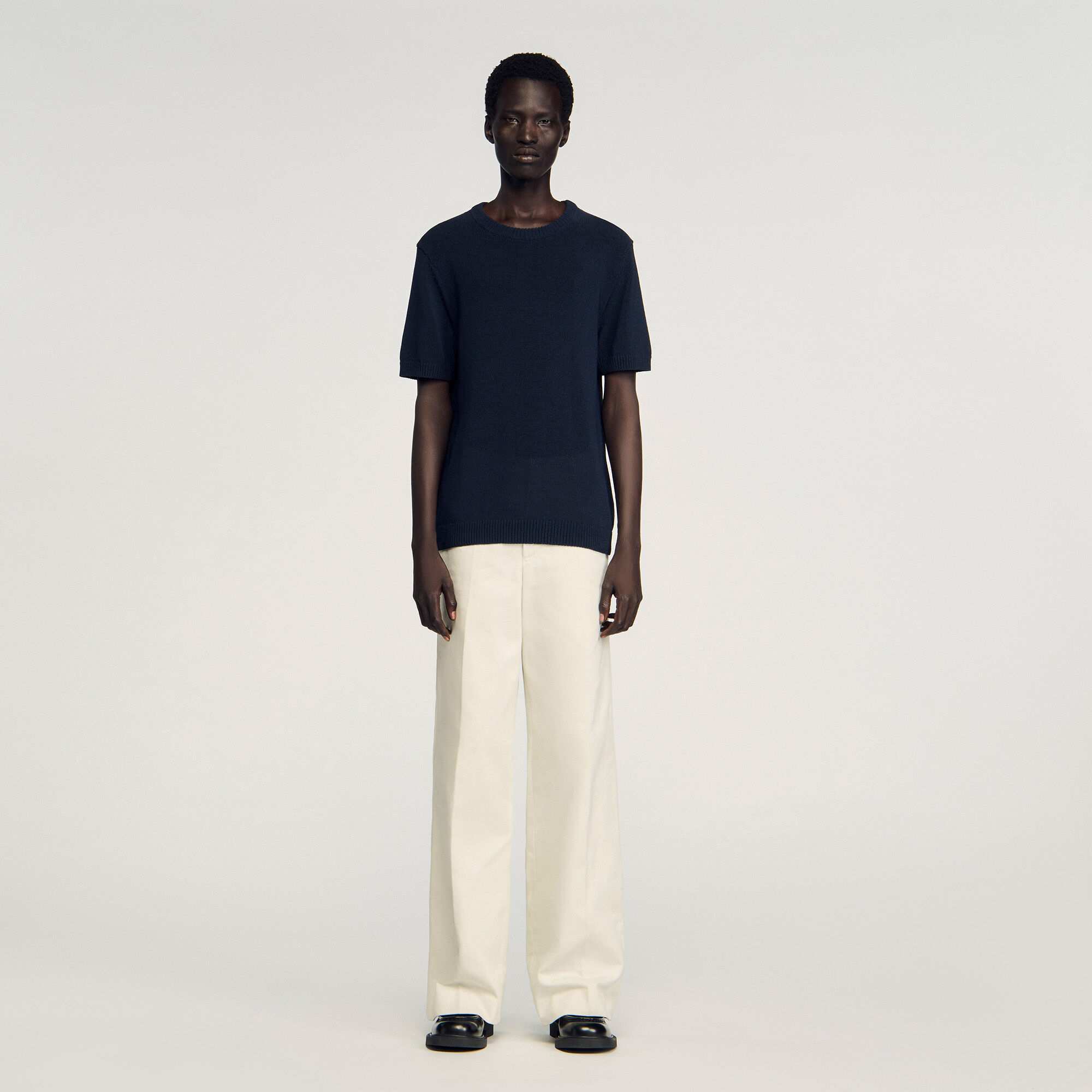 T-shirt in maglia fine