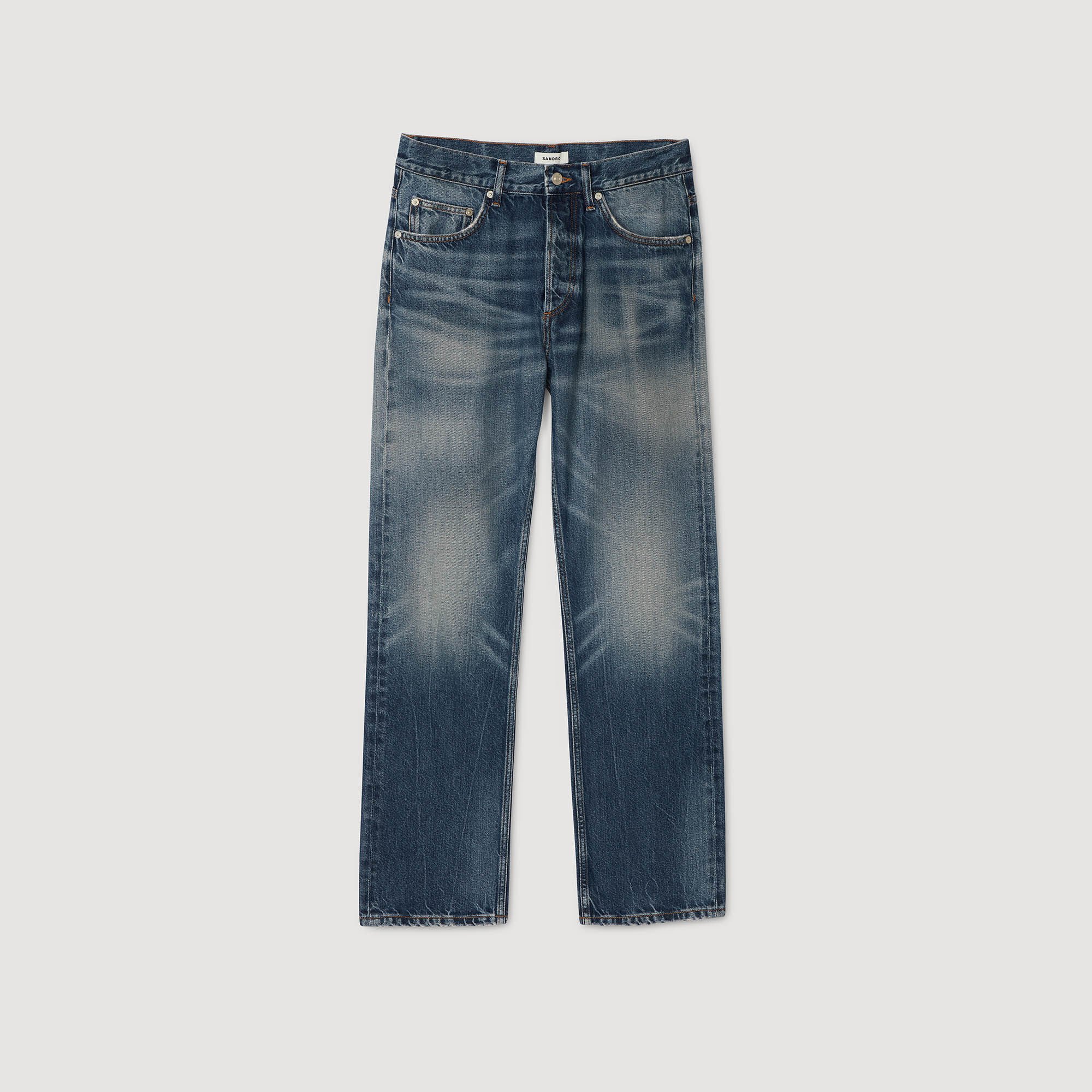 Jeans regular délavé