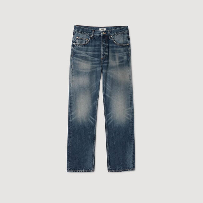 Jeans regular délavé