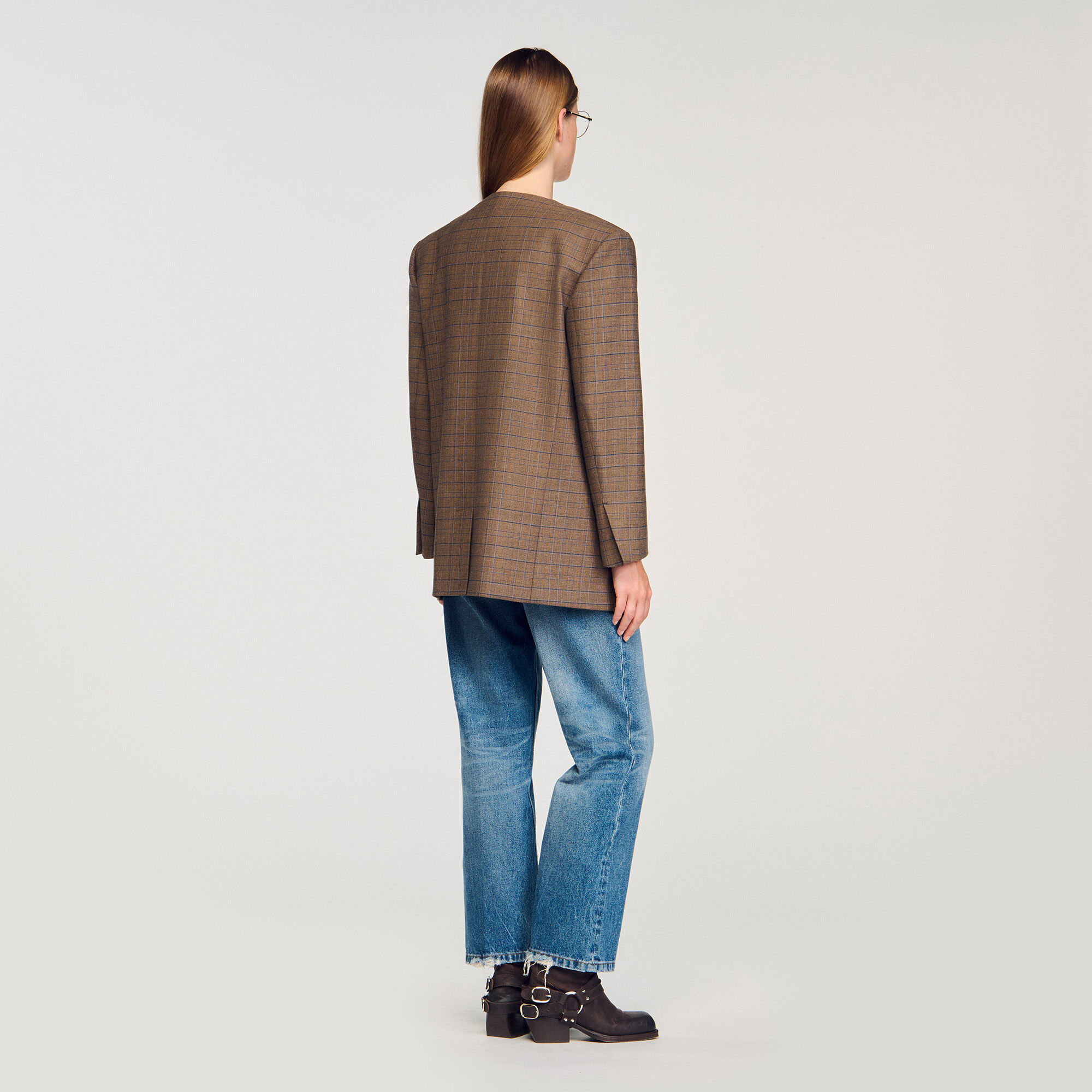 Giacca oversize a quadri