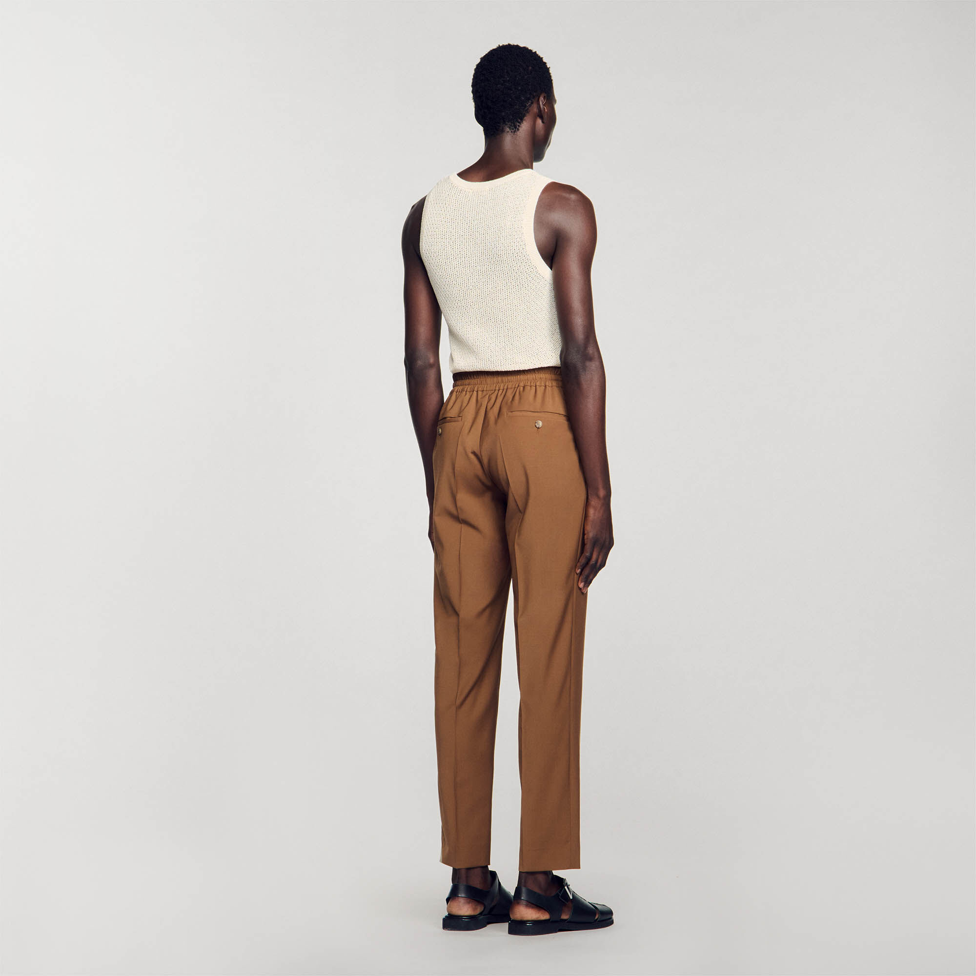 Pantaloni dritti elasticizzati