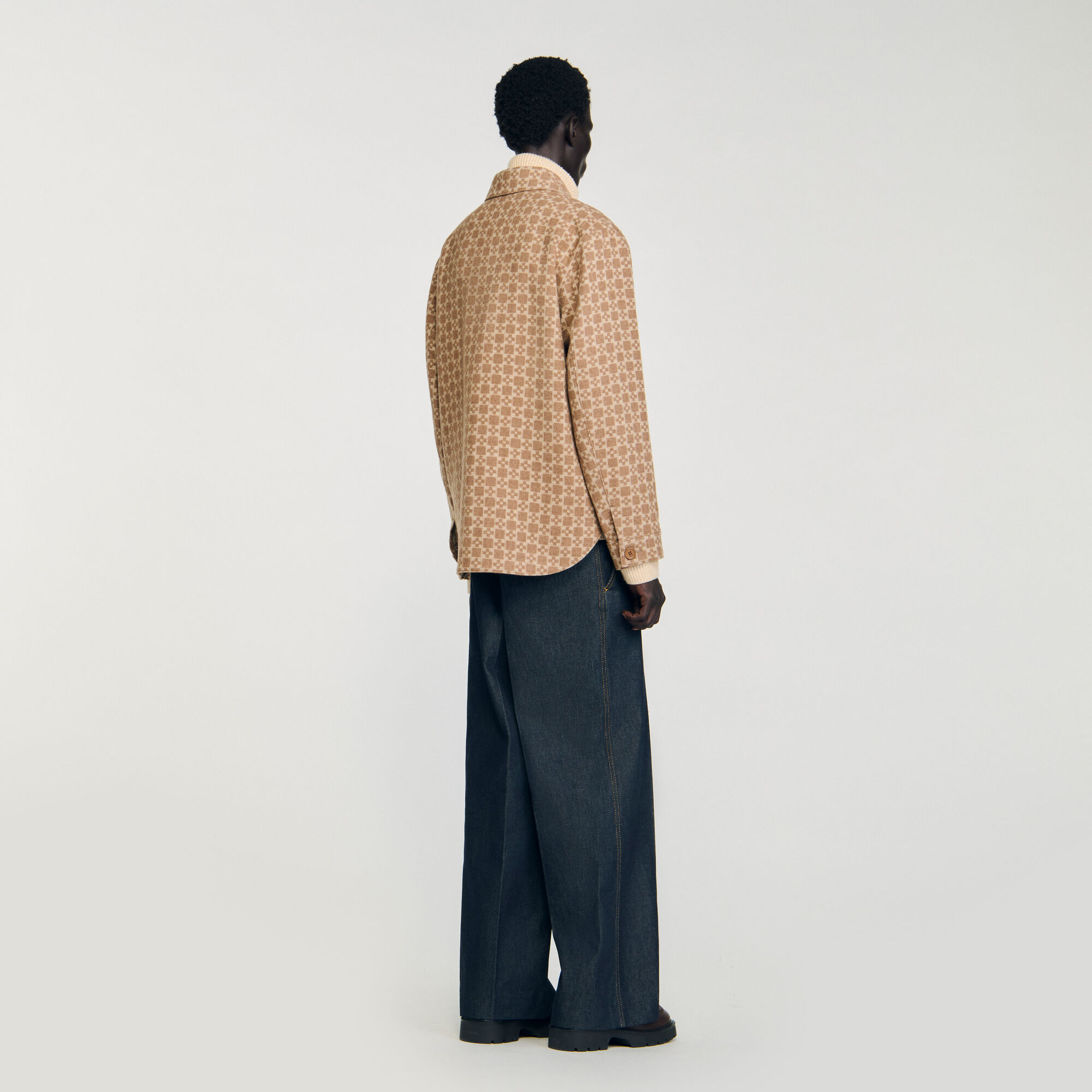Overshirt a jacquard Square Cross