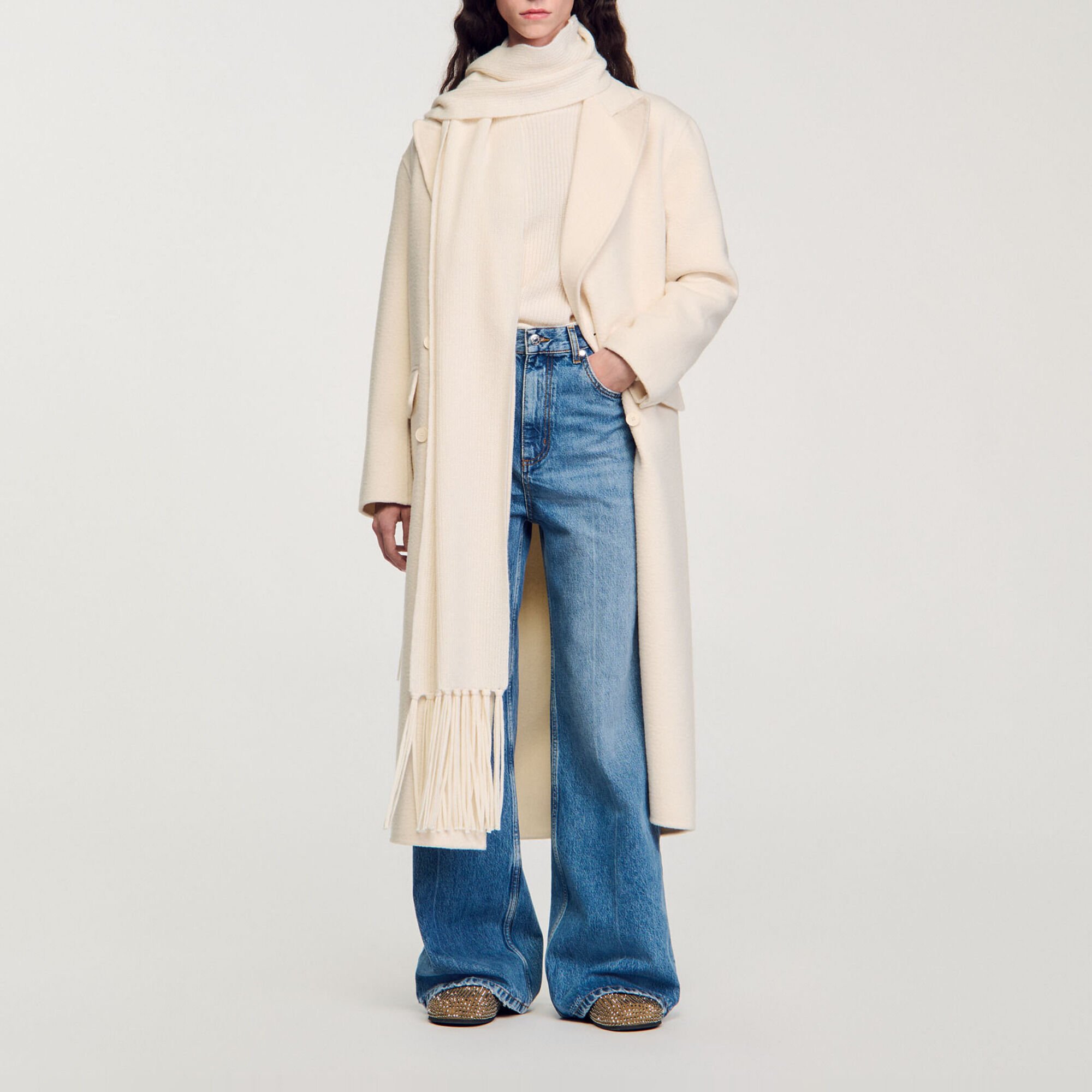 Cappotto lungo in misto lana