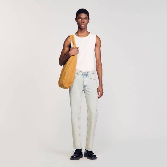Jeans regular délavé