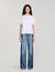 T-shirt con fiori ricamati