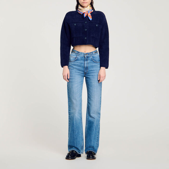 Giacca corta in maglia