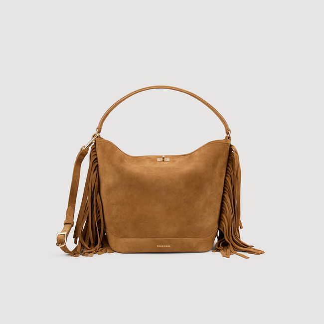 Borsa TANGOSO in camoscio frange