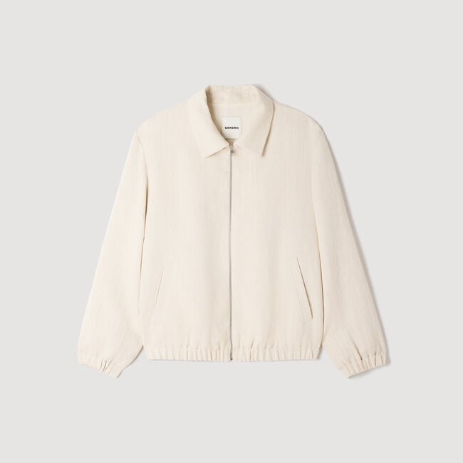 Giubbotto con zip in cotone