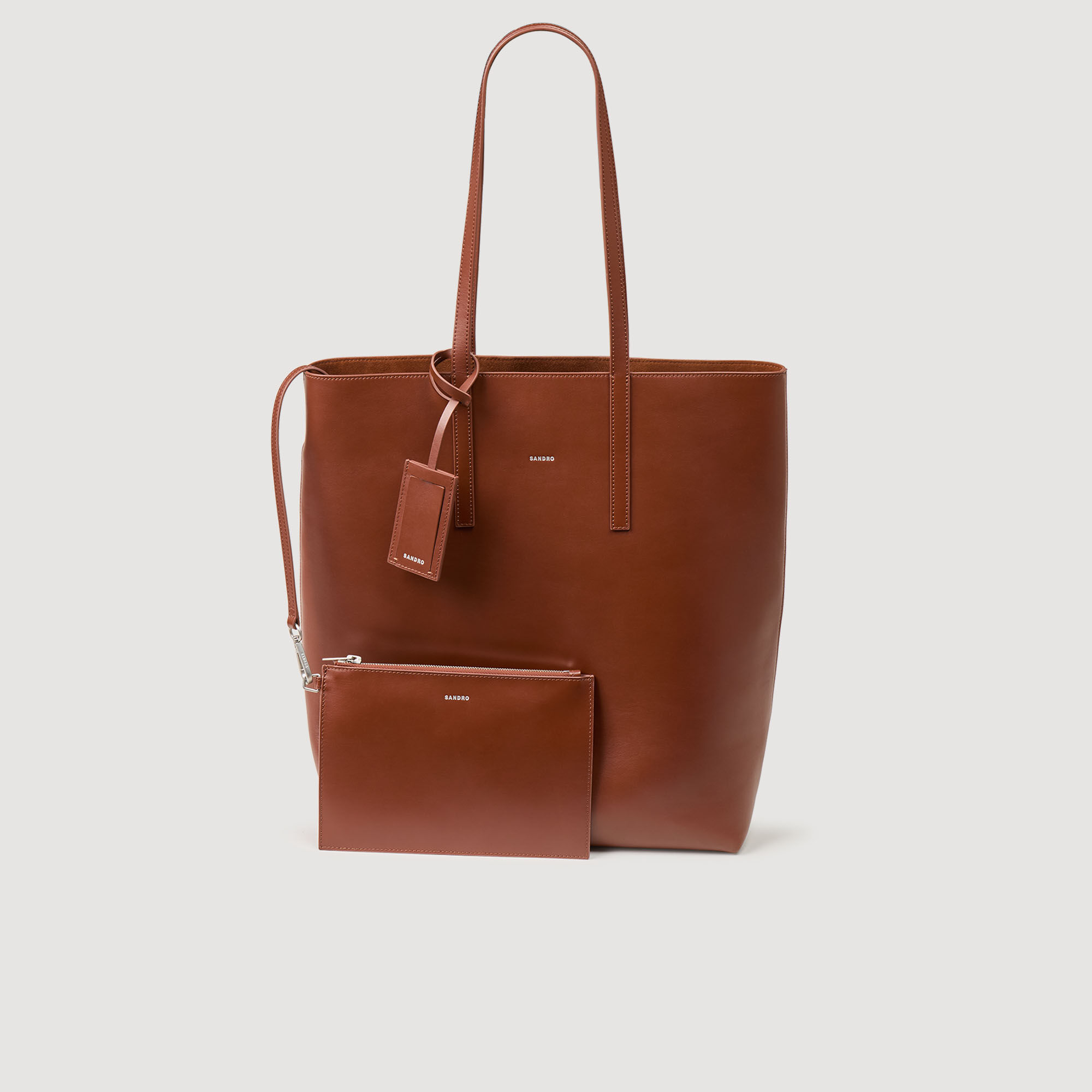 Shopping bag in pelle