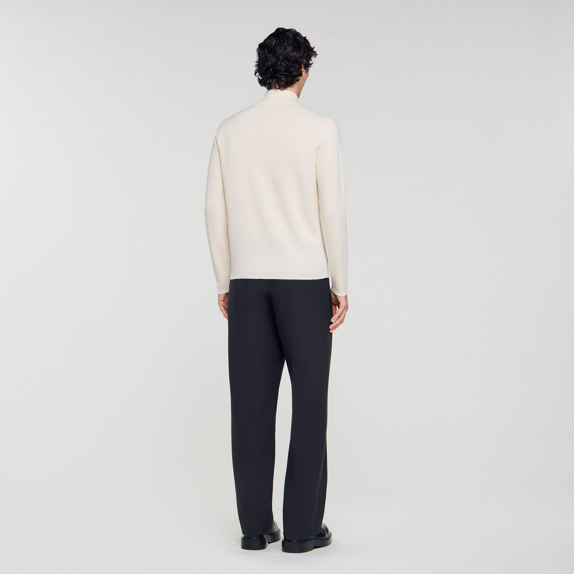 Maglia in lana con collo con zip