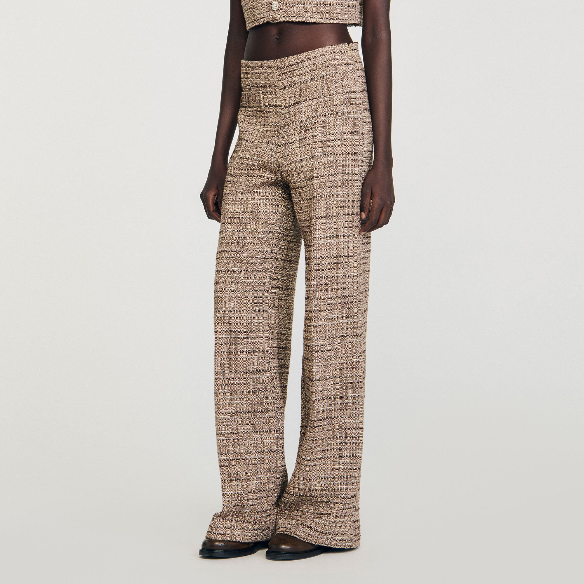 Pantaloni in tweed fantasia