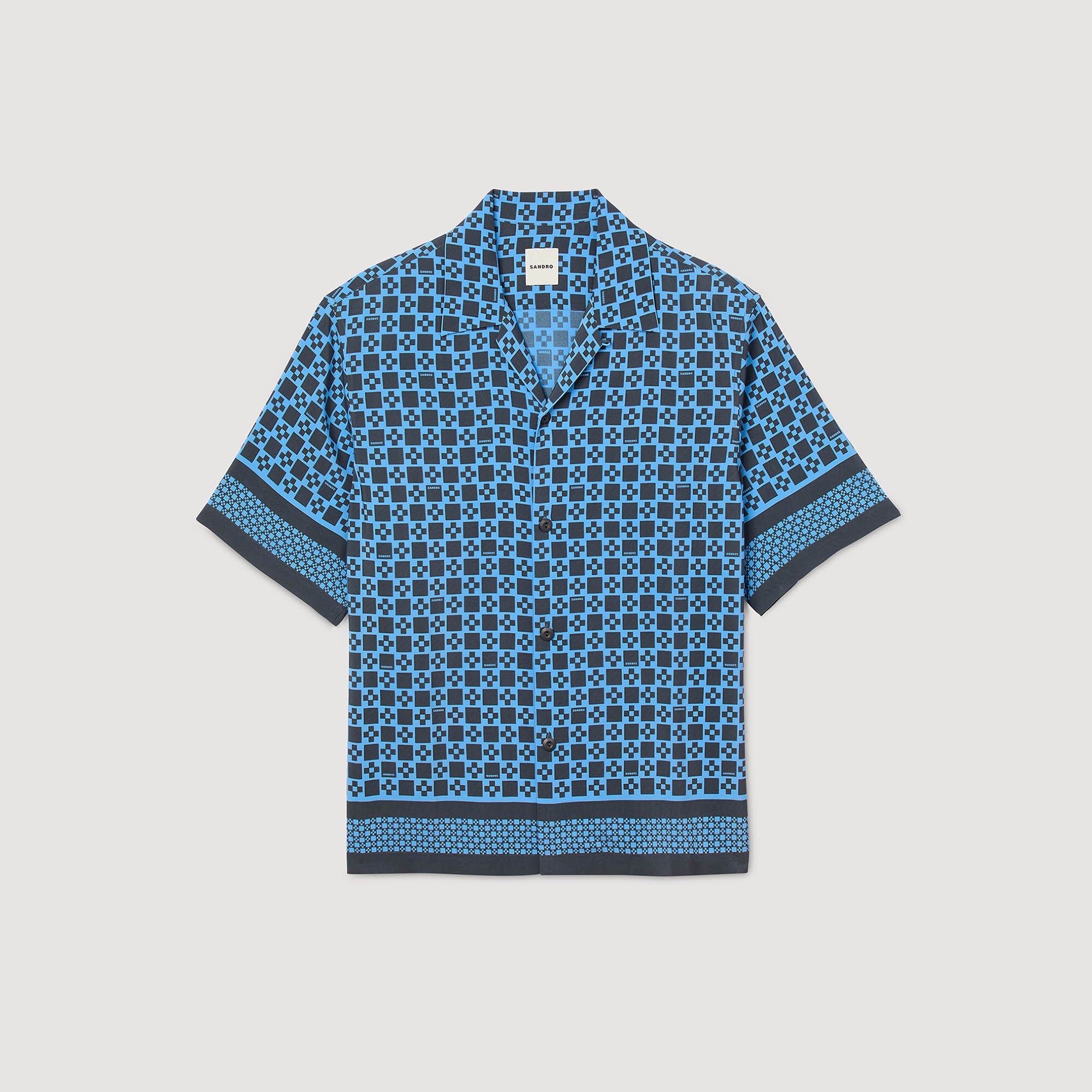 Camicia fluida con stampa Square Cross