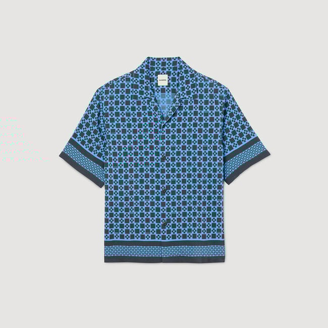 Camicia fluida con stampa Square Cross