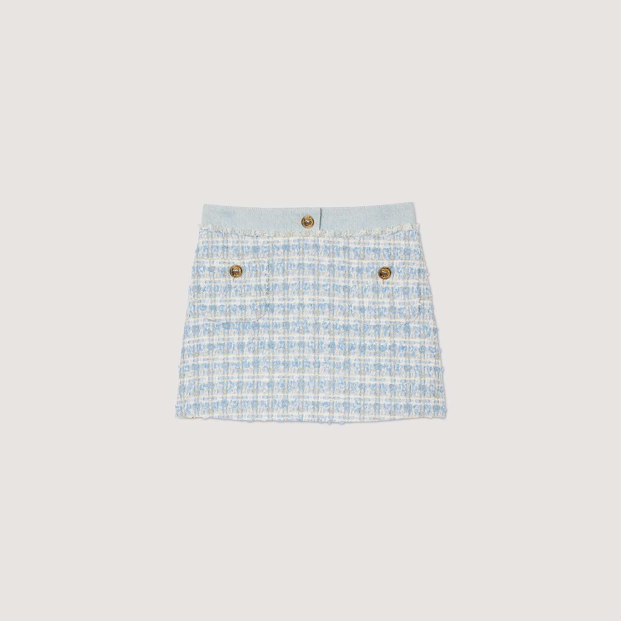 Gonna corta in tweed