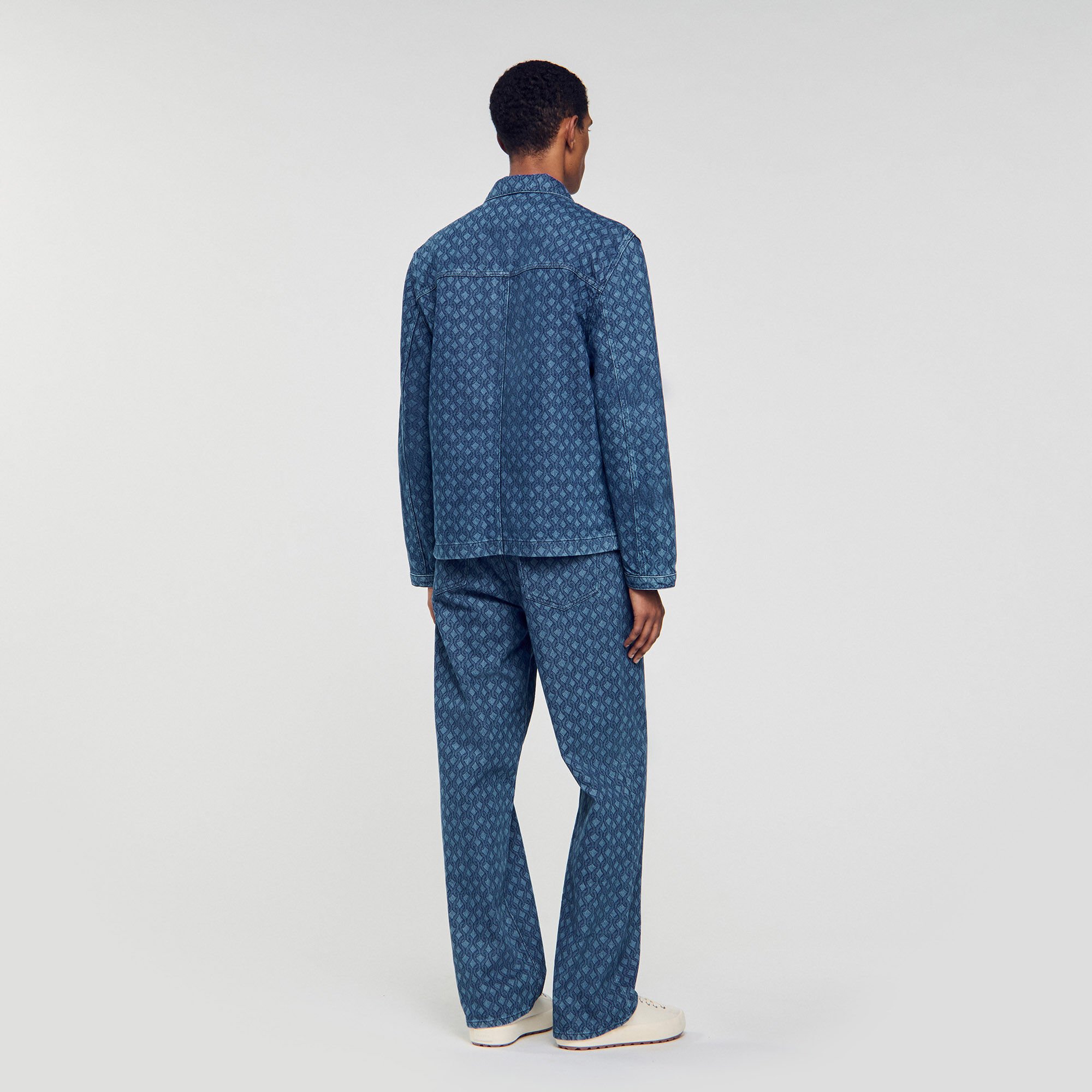 Giacca in denim con motivo a corda