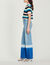 Cardigan corto a righe