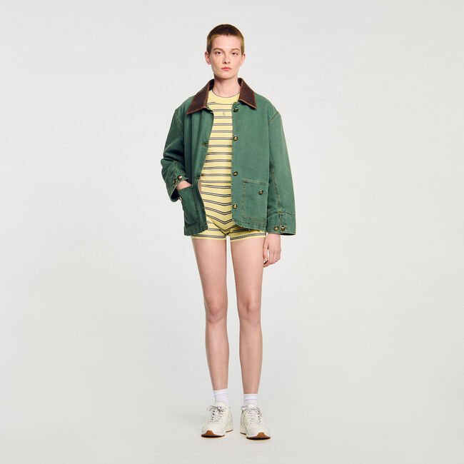 Shorts in maglia a righe