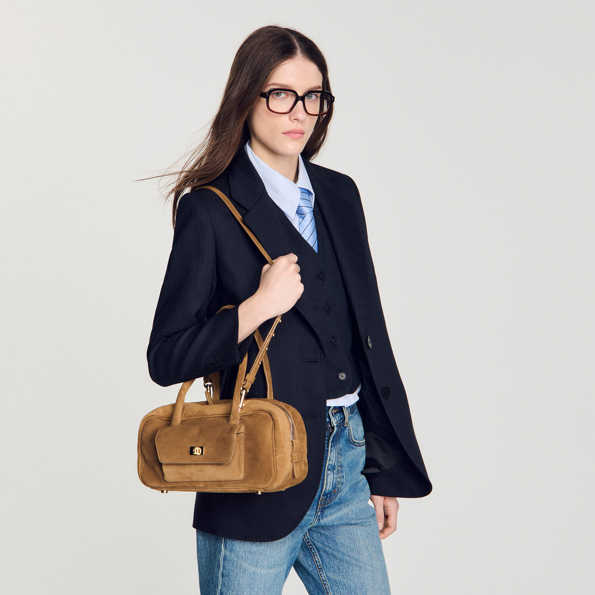 Borsa EZMEHRALDA in scamosciato