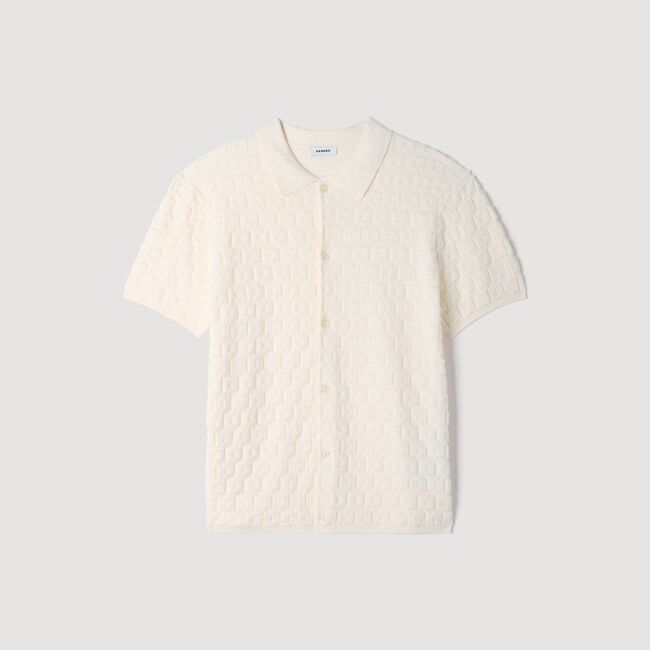 Cardigan in maglia di spugna