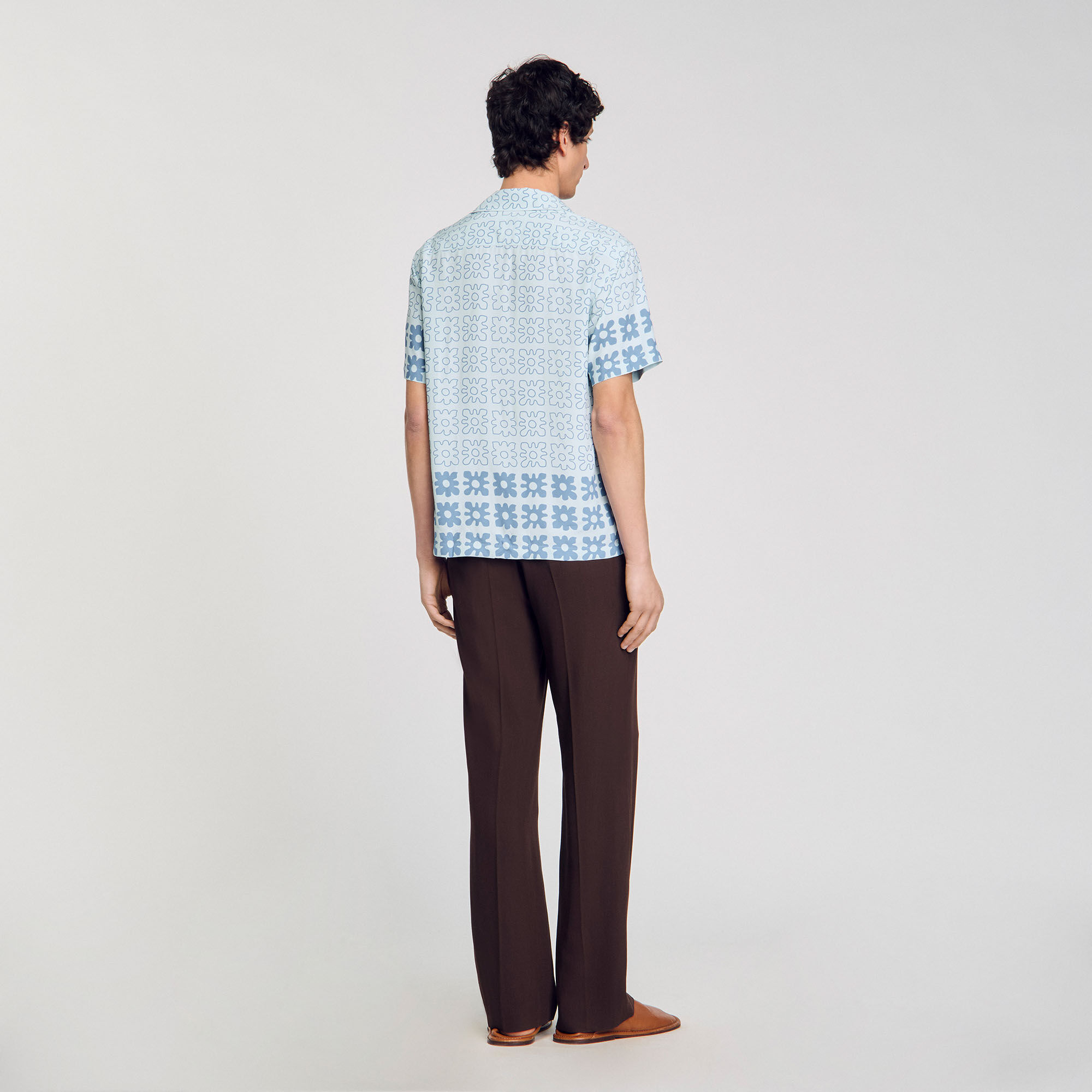 Camicia con stampa a fiori