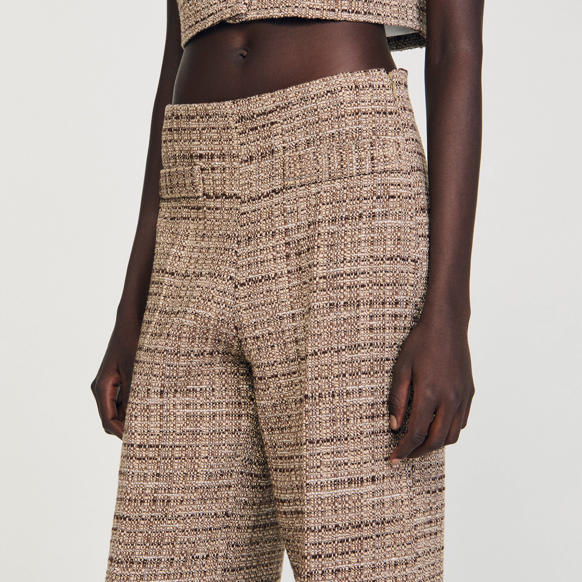 Pantaloni in tweed fantasia