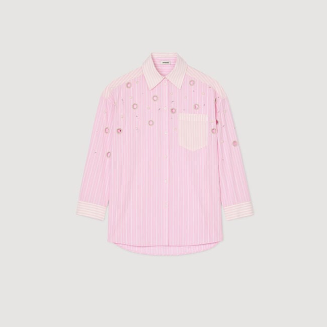 Camicia glitterata a righe