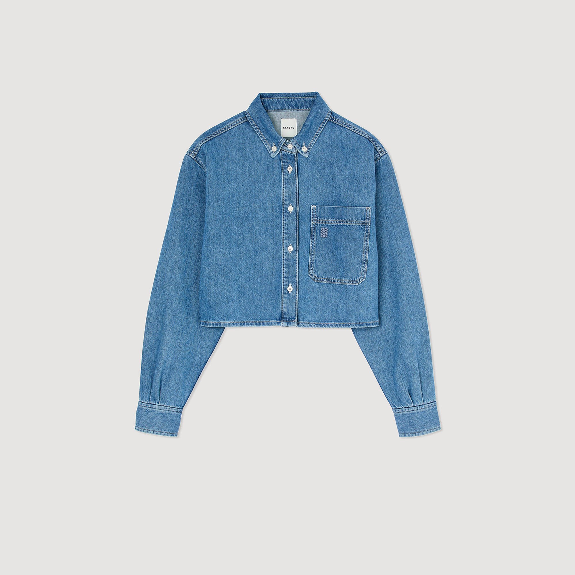 Camicia corta di jeans