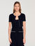 Cardigan corto con perline