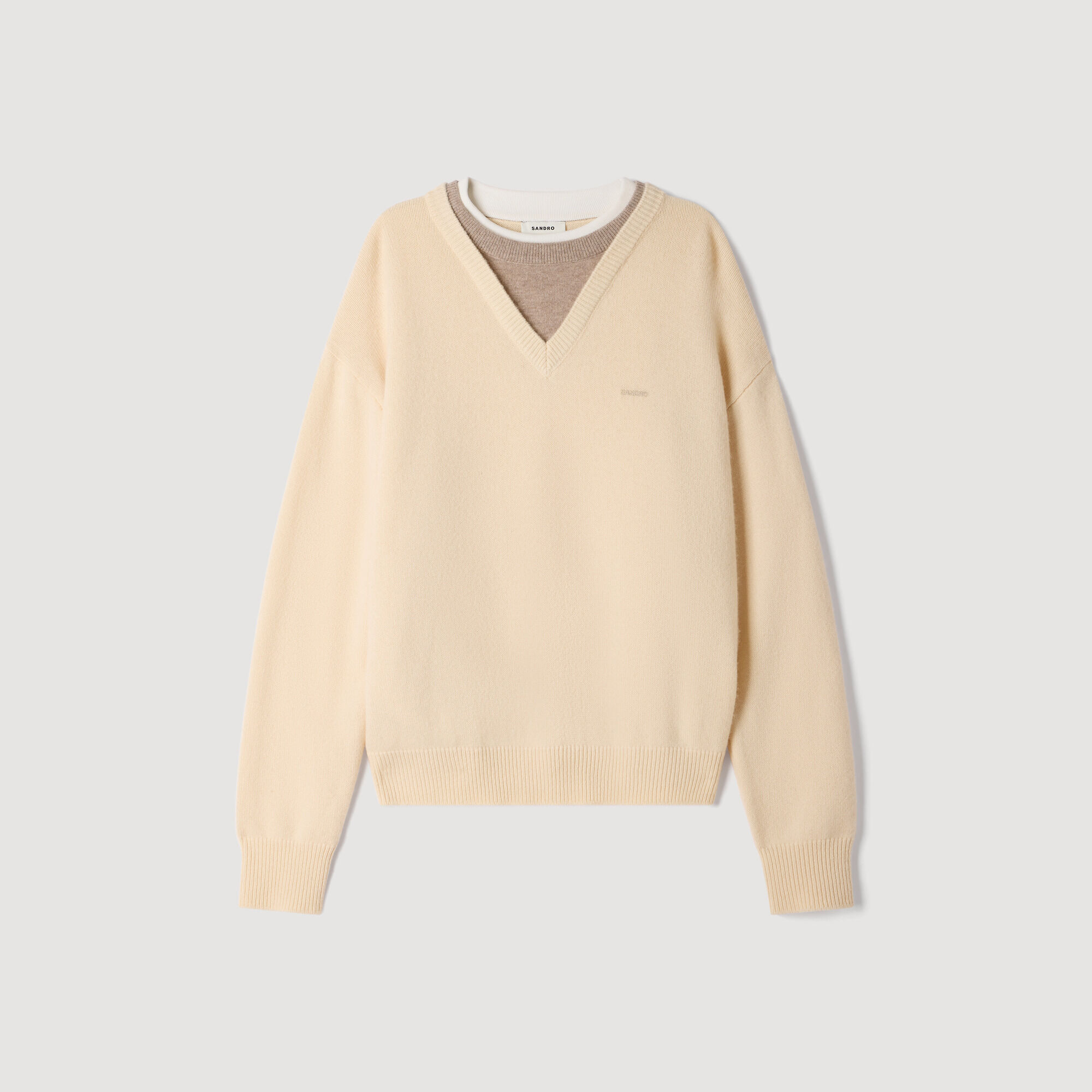 Maglione 2 in 1 lana e cashmere