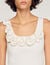 Top corto in maglia a fiori