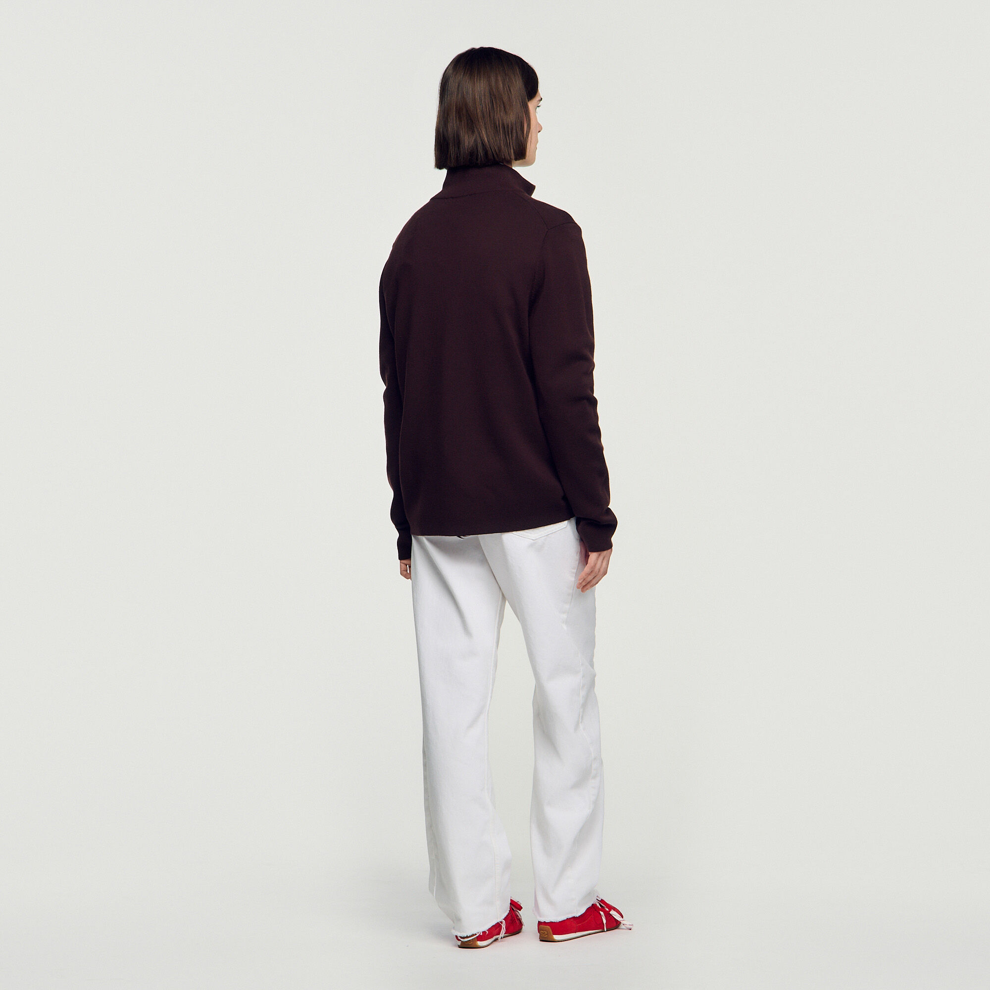 Maglione di lana con collo con zip - Uomo | Sandro