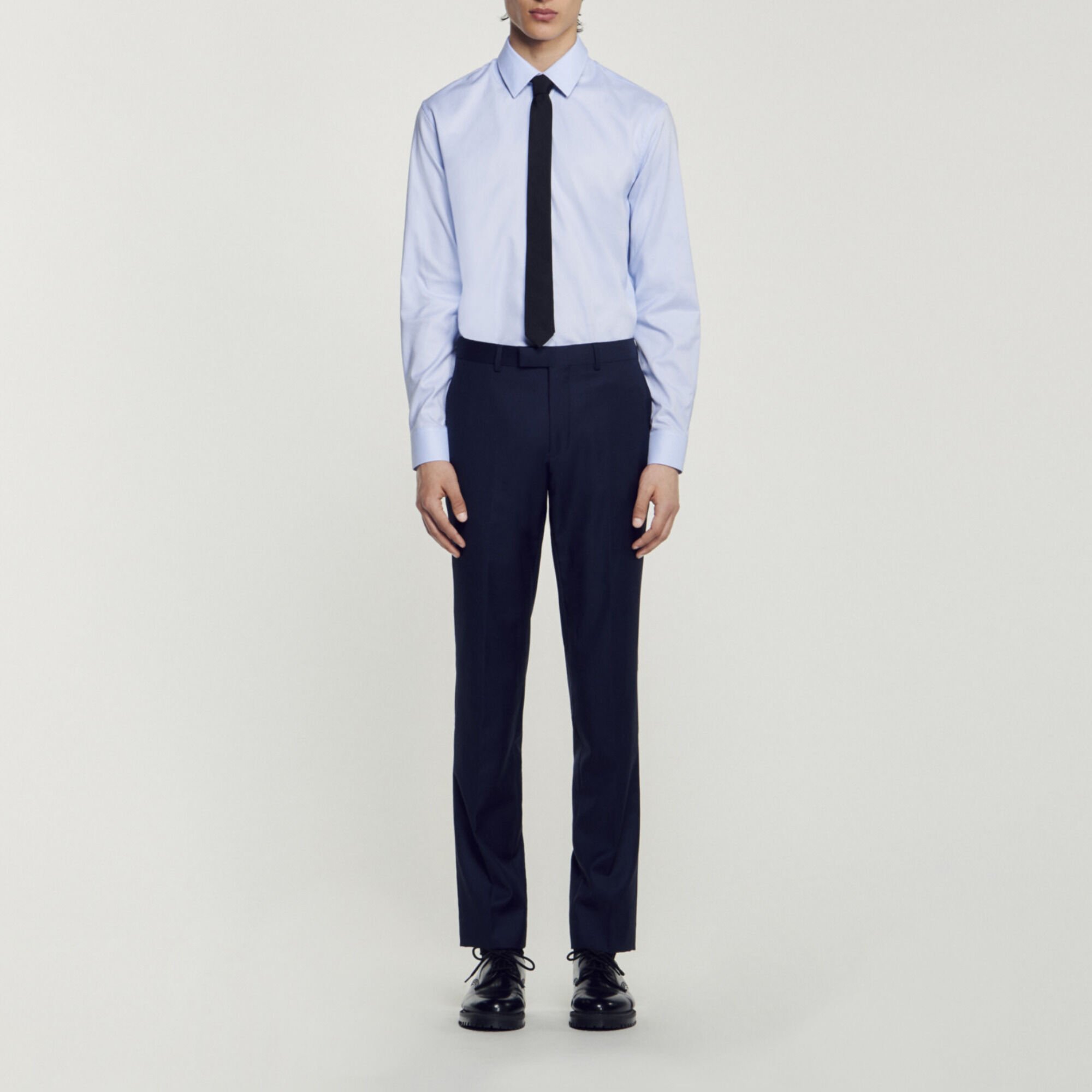 Pantaloni da completo in lana stretch