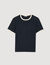 T-shirt bicolore con patch