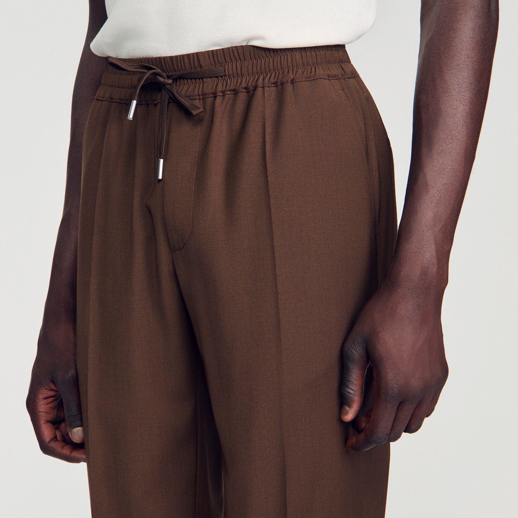 Pantaloni in lana elasticizzati