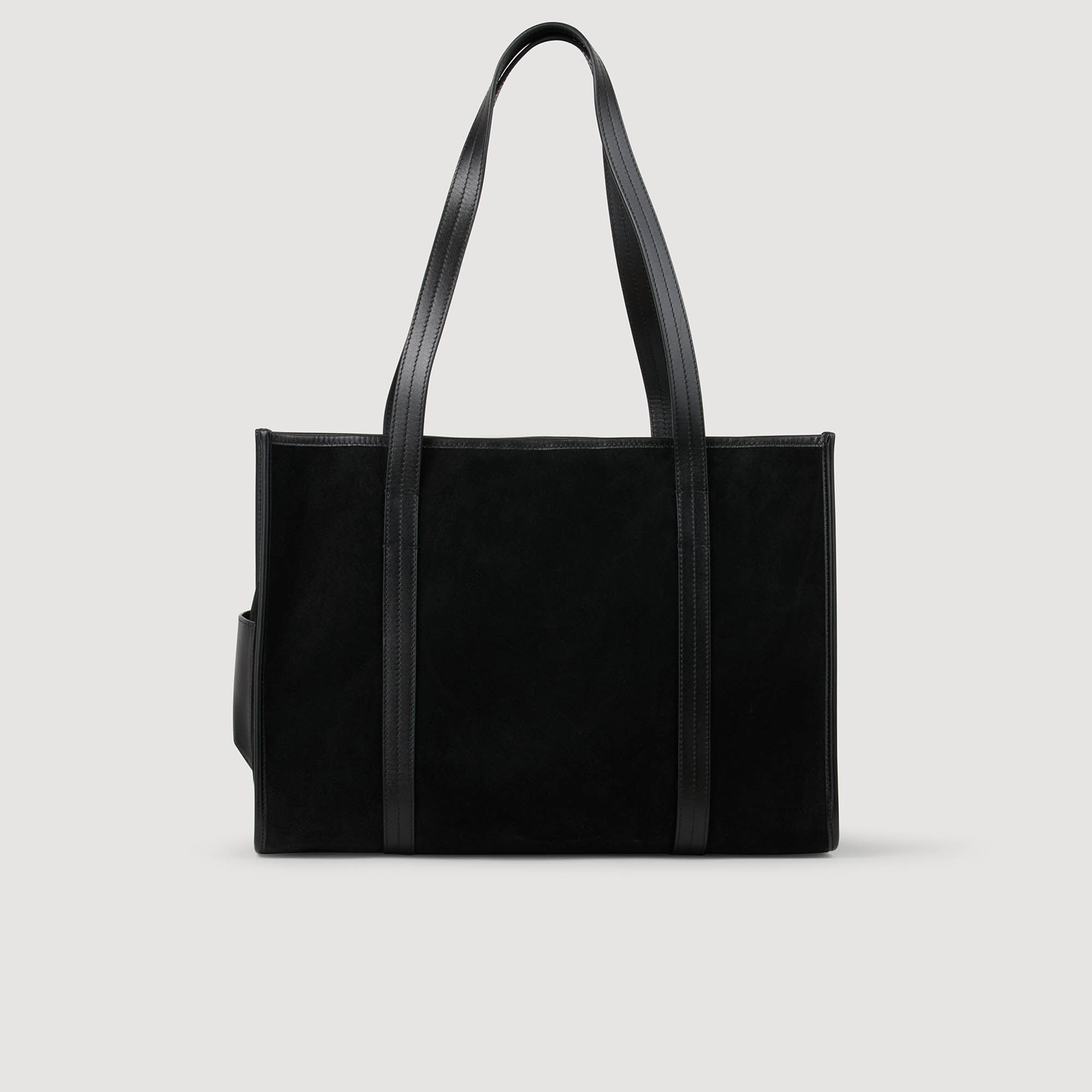 Shopping bag in morbido scamosciato