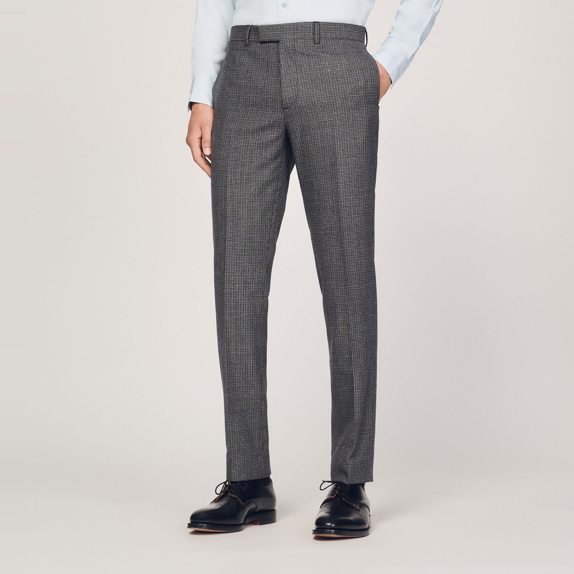 Pantaloni da completo in lana vergine