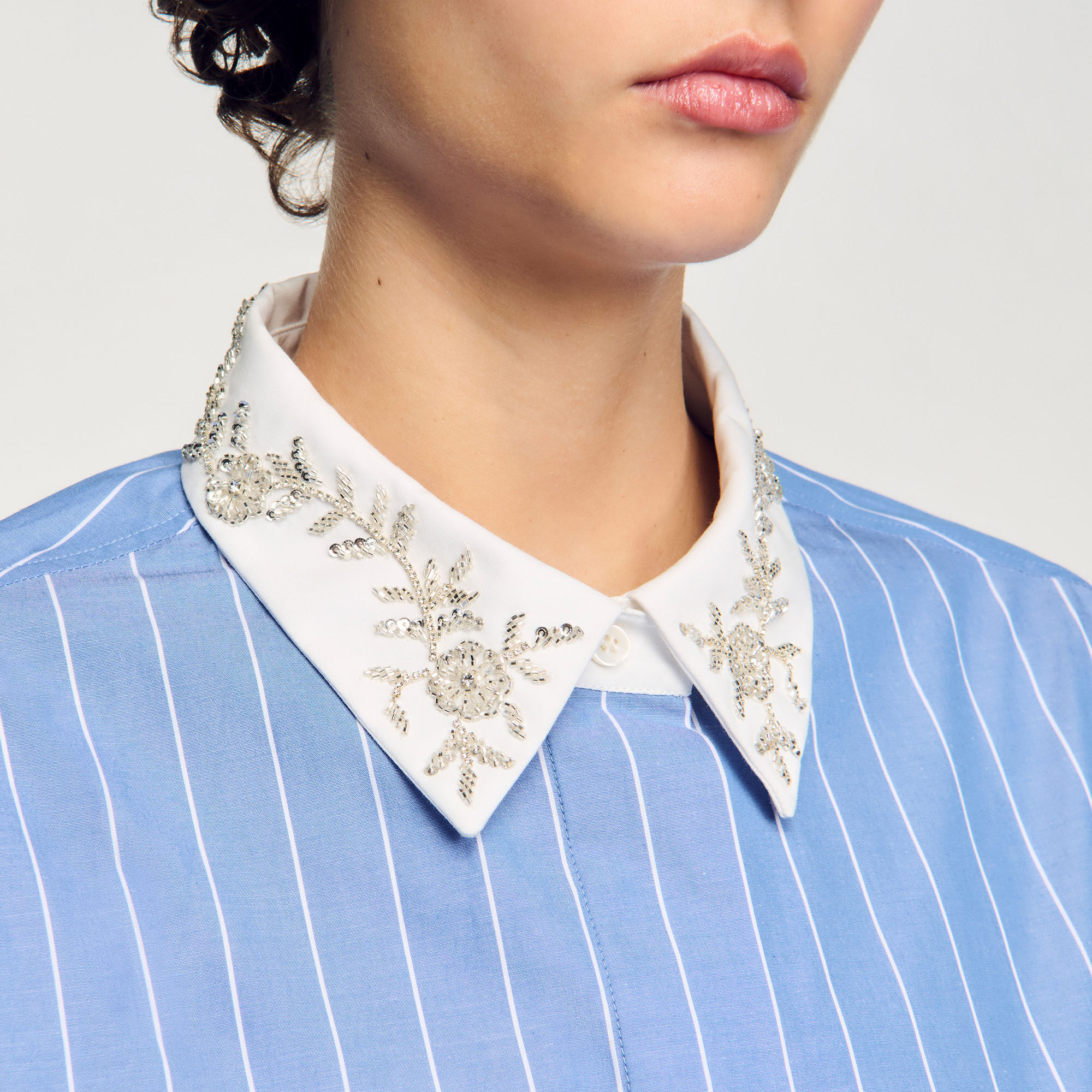 Camicia corta a righe