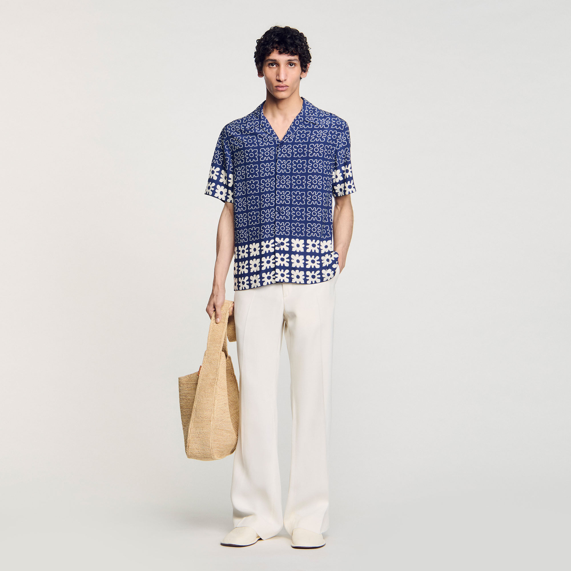 Camicia con stampa a fiori